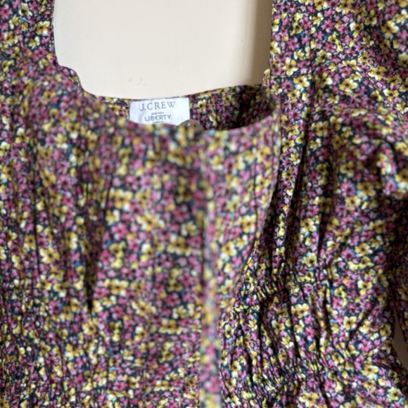 J.Crew x Liberty London 12 Cinched Waist Squareneck Cot Top Busy Izzy NWOT - Picture 8 of 11